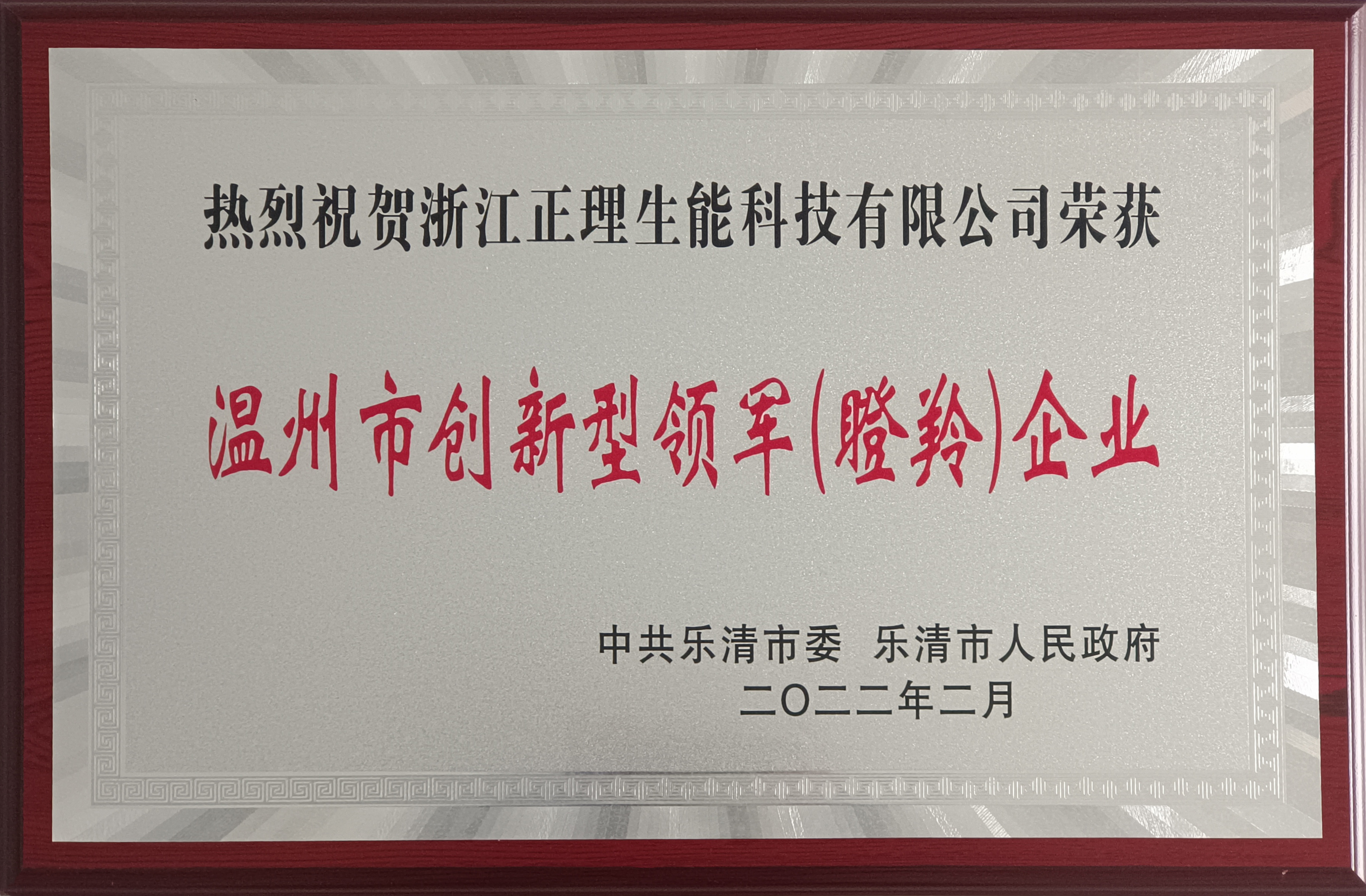 溫州市創新領軍（瞪羚）企業